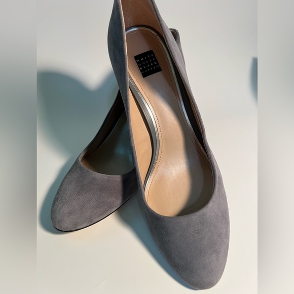 White House Black Market - Claire Suede Heels - Smoked Pearl - Picture 2 of 7